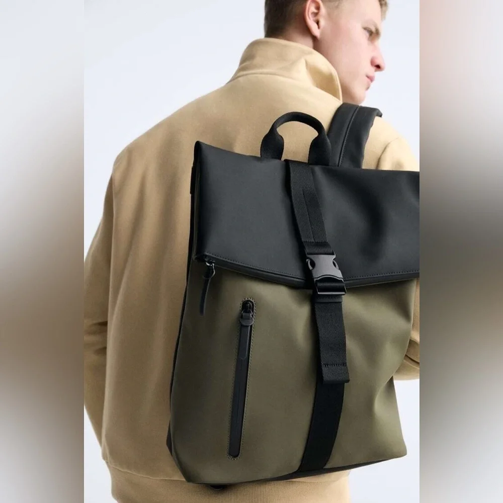 NWOT. Zara Rubberized Backpack with Valve.